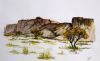 "Red sandstone mountains, Namibia"