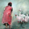 "Girl with Geese"