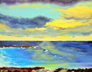 "Sunset Through a Storm - Mazeppa Bay"