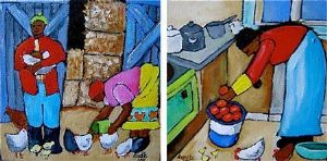 "farm scenes 1 SET OF 2"