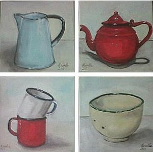 "enamel 4 SET OF 4"