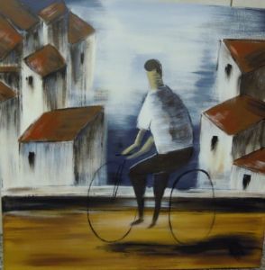 "Tuscan Bicycle Scene"