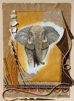 "African Bull Elephant Collage"