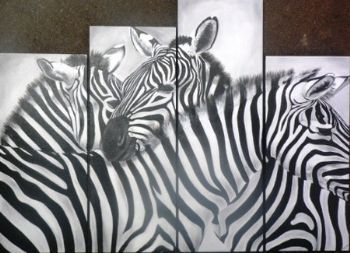 "4 paneled zebras"