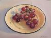 "Yellow Enamel Bowl with Grapes"