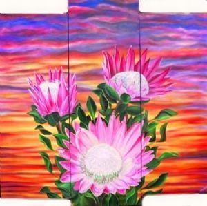"Proteas at Sunset"