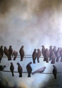 "Birds on wires"