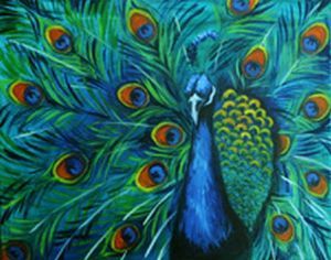 "Captivating Blue Peacock"