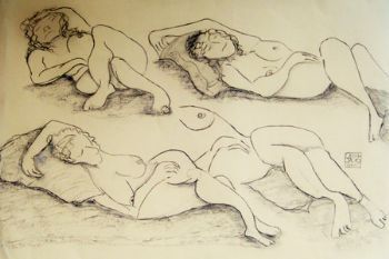 "Study of 4 Nudes"