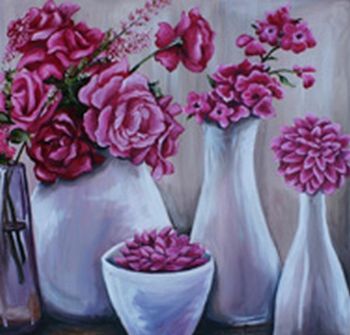 "Still-life with Pink Flowers"