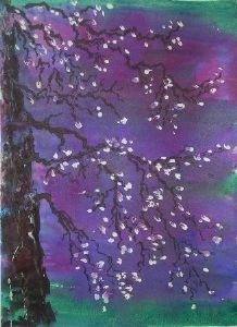 "Blossom Tree at Night"