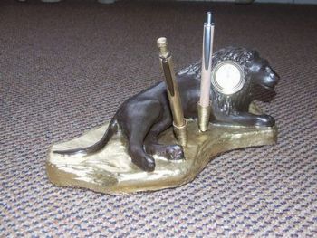 "Lion Desk Clock"