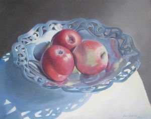 "Apples in Silver Bowl"