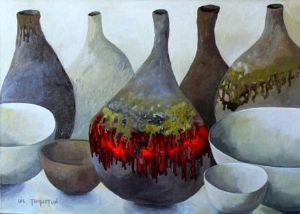 "Carnelian Retro Lava Jars"