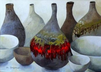 "Carnelian Retro Lava Jars"