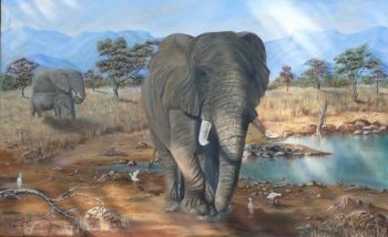 "Elephant Strolling Along"