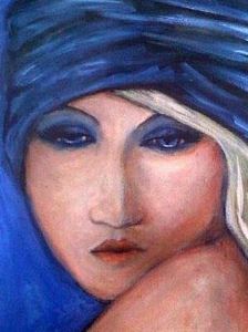 "Woman with Blue"