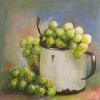 "Grapes in Enamel II (sold as pair)"