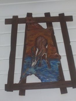 "Springbok at Waterhole"