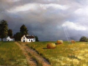 "Cape Dutch House in Field"