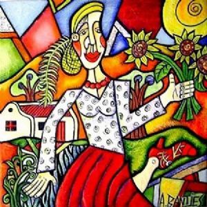"Art deco flowerlady ..."