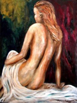 "Nude on white"