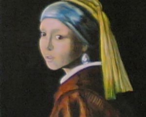 "girl with pearl earring vermeer copy"