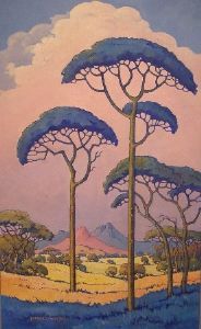 "Landscape with Blue Trees ('Pierneef Style')"
