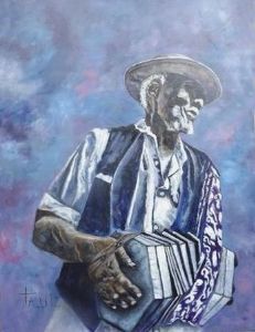 "Old Man Playing Music"