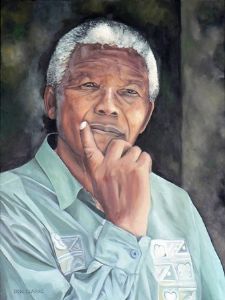 "A Pensive Mandela"