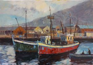 "Fishing Boats in Harbour"