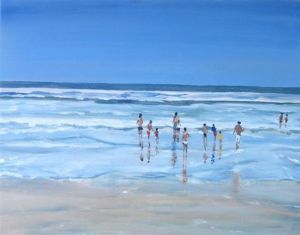 "On the beach"