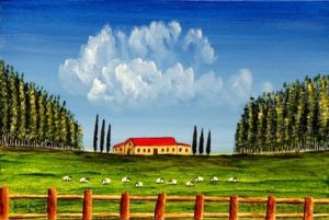 "Serene Sheep Farm"