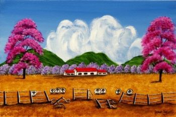"Peaceful Sheep Farm"