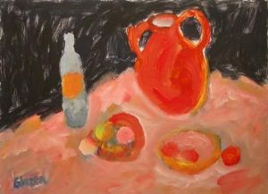 "Wine, Jug and Fruit"