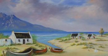 "Sea with 3 Boats"