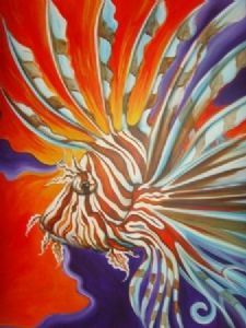 "Purple and Orange Lionfish"