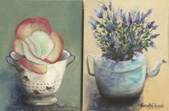 "African Pigs Ear&Bunch of Lavendar"