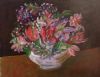 "Mixed Flowers in a White Bowl"