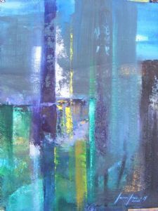 "Tranquil Winter Abstract Landscape"