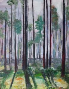 "Trees with Sun From Behind"