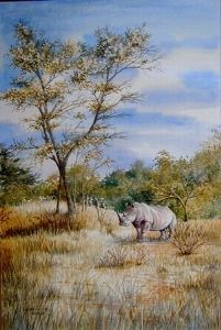 "Bushveld with Rhino"