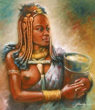 "Himba Carrying Maize"