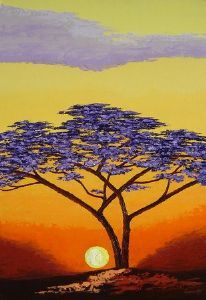 "Thorn Tree at Sunset"