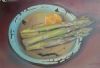 "Asparagus in Enamel Bowl"