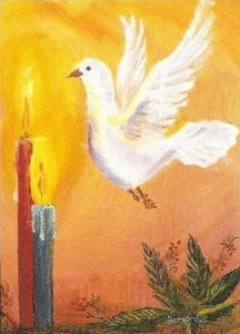 "Peace Dove by Candlelight"