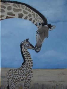 "Giraffe and Baby"