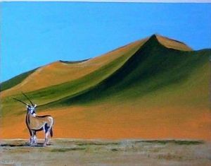 "Namibian Solitude - Lone Gemsbok"