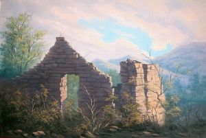 "Ruin at Daybreak, Loxton"