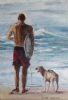 "Surfer and Dog "
